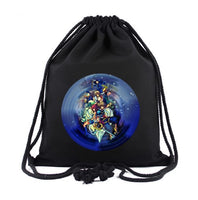 Kingdom Hearts Sora Cotton Student Backpack School Bag Shopping Drawstring Bags