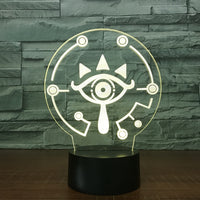The Legend of Zelda Sheikah 3D Illusion Led Table Lamp 7 Color Change LED Desk Light Lamp The Legend of Zelda gifts