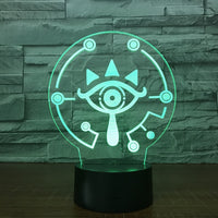 The Legend of Zelda Sheikah 3D Illusion Led Table Lamp 7 Color Change LED Desk Light Lamp The Legend of Zelda gifts