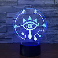 The Legend of Zelda Sheikah 3D Illusion Led Table Lamp 7 Color Change LED Desk Light Lamp The Legend of Zelda gifts