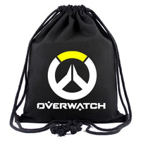 Overwatch Cotton Student Backpack School Bag Shopping Drawstring Bags