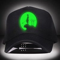 Baseballová čepice Kingdom Hearts legrační světlo v temné noci Světelná záře Snapback Baseballová hip-hop čepice