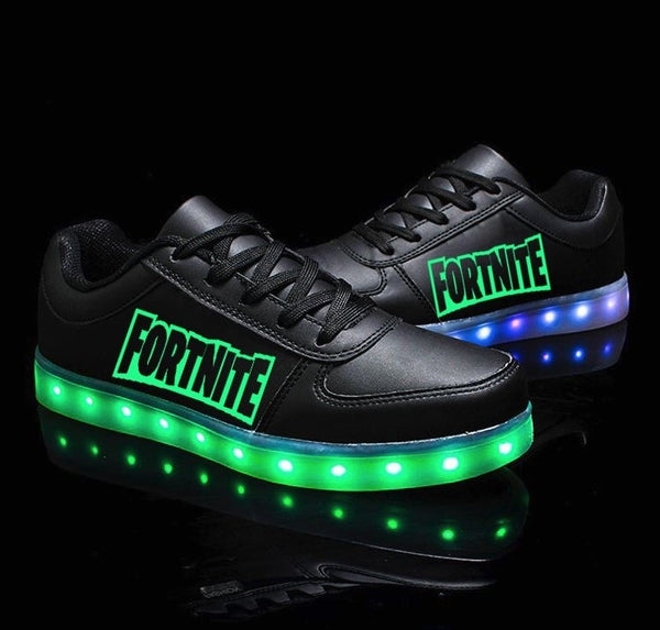 Fortnite Shoes Light Up Shoes Low Top Sneaker Colorful Flashing LED Luminous Shoes Fortnite Gifts
