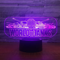 World of Tanks 3D Illusion Led Table Lamp 7 Color Change LED Desk Light Lamp World of Tanks gifts Tanks Decoration