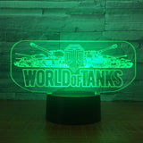 World of Tanks 3D Illusion Led Table Lamp 7 Color Change LED Desk Light Lamp World of Tanks gifts Tanks Decoration