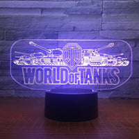 World of Tanks 3D Illusion Led Table Lamp 7 Color Change LED Desk Light Lamp World of Tanks gifts Tanks Decoration