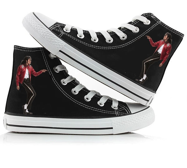 Michael Jackson Shoes Sneakers Sports Shoes High top Canvas Shoes  Unisex Casual Shoes Michael Jackson Gifts