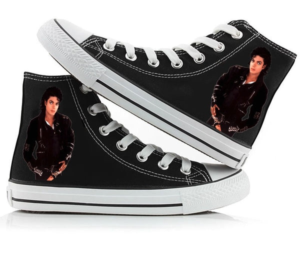 Michael Jackson Shoes Sneakers Sports Shoes High top Canvas Shoes  Unisex Casual Shoes Michael Jackson Gifts