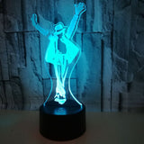 Michael Jackson 3D Illusion Led Table Lamp 7 Color Change LED Desk Light Lamp Michael Jackson Birthday Gifts Christmas Gifts