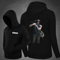 The Walking Dead Daryl Dixon Zipper Hoodie Coats Outwear Hooded Jacket Sweater Pullover Daryl Dixon Gifts Christmas Gifts