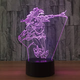 League of Legends LOL Luxanna Crownguard The Lady of Luminosity 3D Illusion Led Table Lamp 7 Color Change LED Desk Light Lamp Gifts