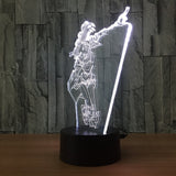লিগ অফ লিজেন্ডস LOL Luxanna Crownguard The Lady of Luminosity 3D Illusion Led Table Lamp 7 Color Change LED ডেস্ক লাইট ল্যাম্প উপহার
