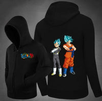 Dragon Ball Z Zipper Hoodie Coats Outwear Hooded Jacket Sweater Pullover Dragon Ball Z Goku Gifts Christmas Gifts