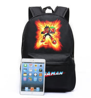 Megaman Rockman Canvas Bag Backpack Satchel School Bag Travel Backpack  Shoulder bag Megaman Gifts