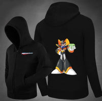 Megaman Rockman Zipper Hoodie Coats Outwear Hooded Jacket Sweater Pullove Megaman Gifts Christmas Gifts