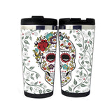 Skull Travel Mug Stainless Steel Insulated Tumbler 400ml Coffee Tea Cup Skull Gifts Christmas Gifts