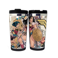 Cestovní hrnek Wonder Woman Nerezová izolovaná sklenice 400 ml Kávový šálek na čaj Wonder Woman Dárky Vánoční dárky
