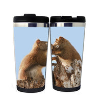 Novelty Funny Squirrel Travel Mug Stainless Steel Insulated Tumbler 400ml Coffee Tea Cup Squirrel  Gifts Christmas Gifts
