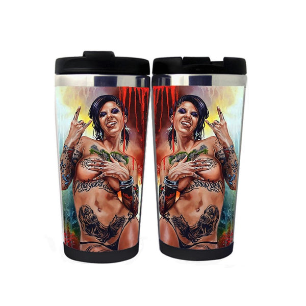 Abstract Sexy Girls Nude WomanTravel Mug Stainless Steel Insulated Tumbler 400ml Coffee Tea Cup Funny Gifts Christmas Gifts