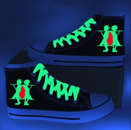 Hunter x Hunter Luminous High top Canvas Shoes Cozy Sneakers Sports Shoes Unisex Casual Shoes Hunter x Hunter  Birthday Gifts Christmas Gifts