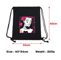 Hunter x Hunter Hisoka Cotton Student Backpack School Bag Shopping Drawstring Bags