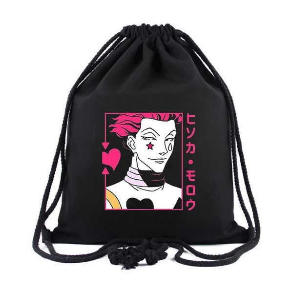 Hunter x Hunter Hisoka Cotton Student Backpack School Bag Shopping Drawstring Bags