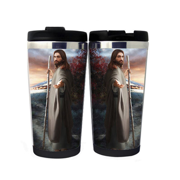 Jesus Follow Me Mug Coffee Mug Stainless Steel Insulated Tumbler Coffee Tea Water Cup Christian Gifts Christmas Gifts