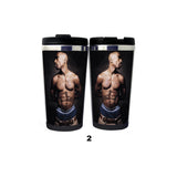 2PAC Tupac Amaru Shakur Hip-Hop loutkový hrnek pohárek Nerezová ocel Camping Sportovní láhev na pití Dárky