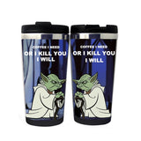 Star Wars Yoda Mug Coffee Cup Tumbler Stainless Steel Cup Camping Sports Drink Bottle Funny Gifts Christmas Gifts