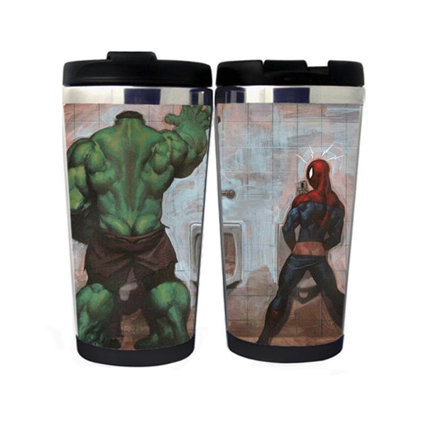 Siper man and Hulk  in Toilet  Mug 