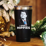 I smell hippies Ronald Reagan Funny Coffee Mug 20 OZ Stainless Steel Tumbler Insulated Travel Mug