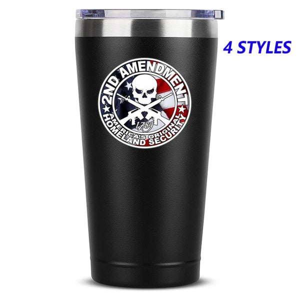 2nd Amendment Mug 20 OZ Stainless Steel Tumbler Insulated Funny Travel Mug Novelty Gift