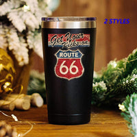 ROUTE 66 Coffee Mug 20 OZ Stainless Steel Insulated Tumbler Beer Cup Funny Travel Mug Novelty Gift