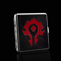 World of Warcraft Leather Pocket Cigarette Tobacco Case Box Holder For Smoking Business CardsHolder Storage Gifts