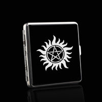 Supernatural Leather Pocket Cigarette Tobacco Case Box Holder For Smoking Business CardsHolder Storage Supernatural Gifts