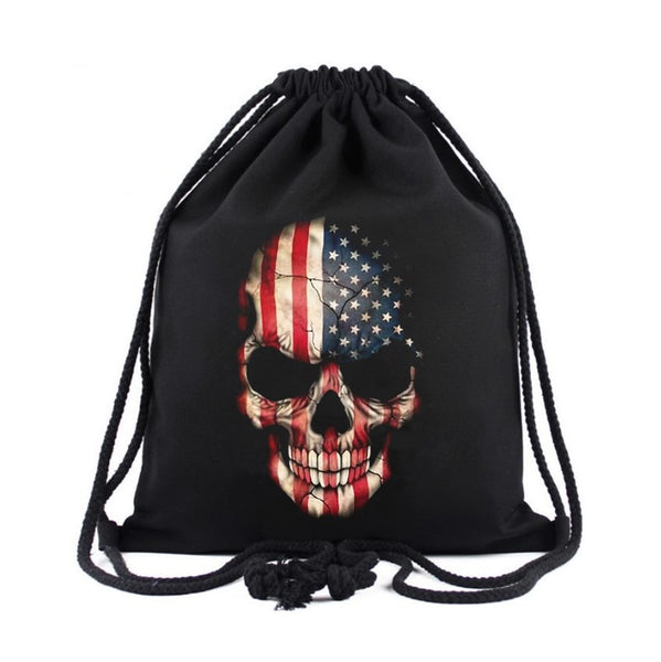 American Flag Skull Backpack