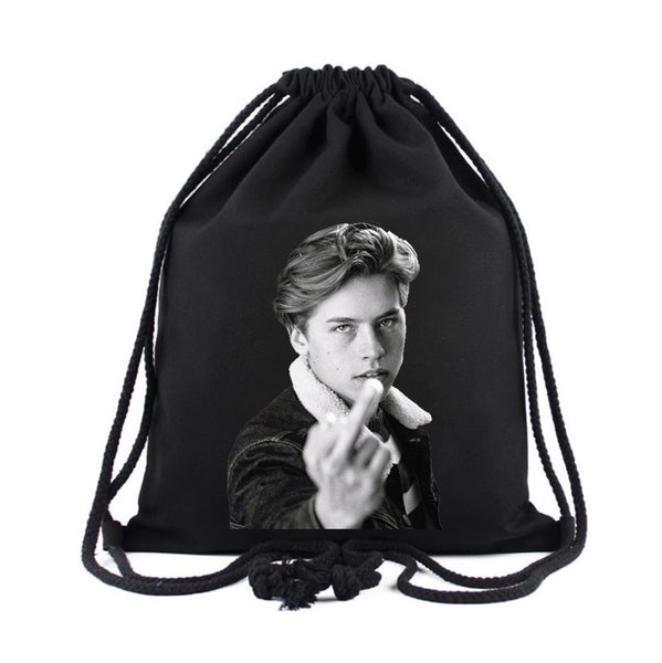 Riverdale Cole Sprouse Top Backpack for Travel Drawstring School Bags Drawstring Bags Gym Bag