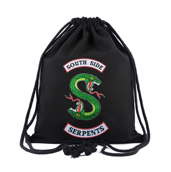 Riverdale Southside Serpents Top Backpack for Travel Drawstring School Bags Drawstring Bags Gym Bag