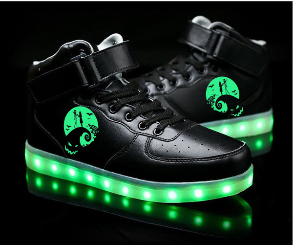 Nightmare Before Christmas Shoes Light Up Shoes Colorful Flashing LED Luminous Shoes Christmas Gifts Birthday Gifts